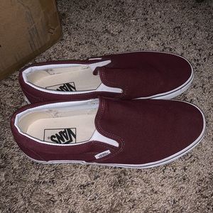 Maroon Slip on Vans